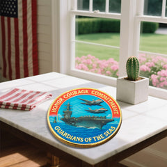 Touzanious Navy coin display-case ready for showcase and daily appreciation.