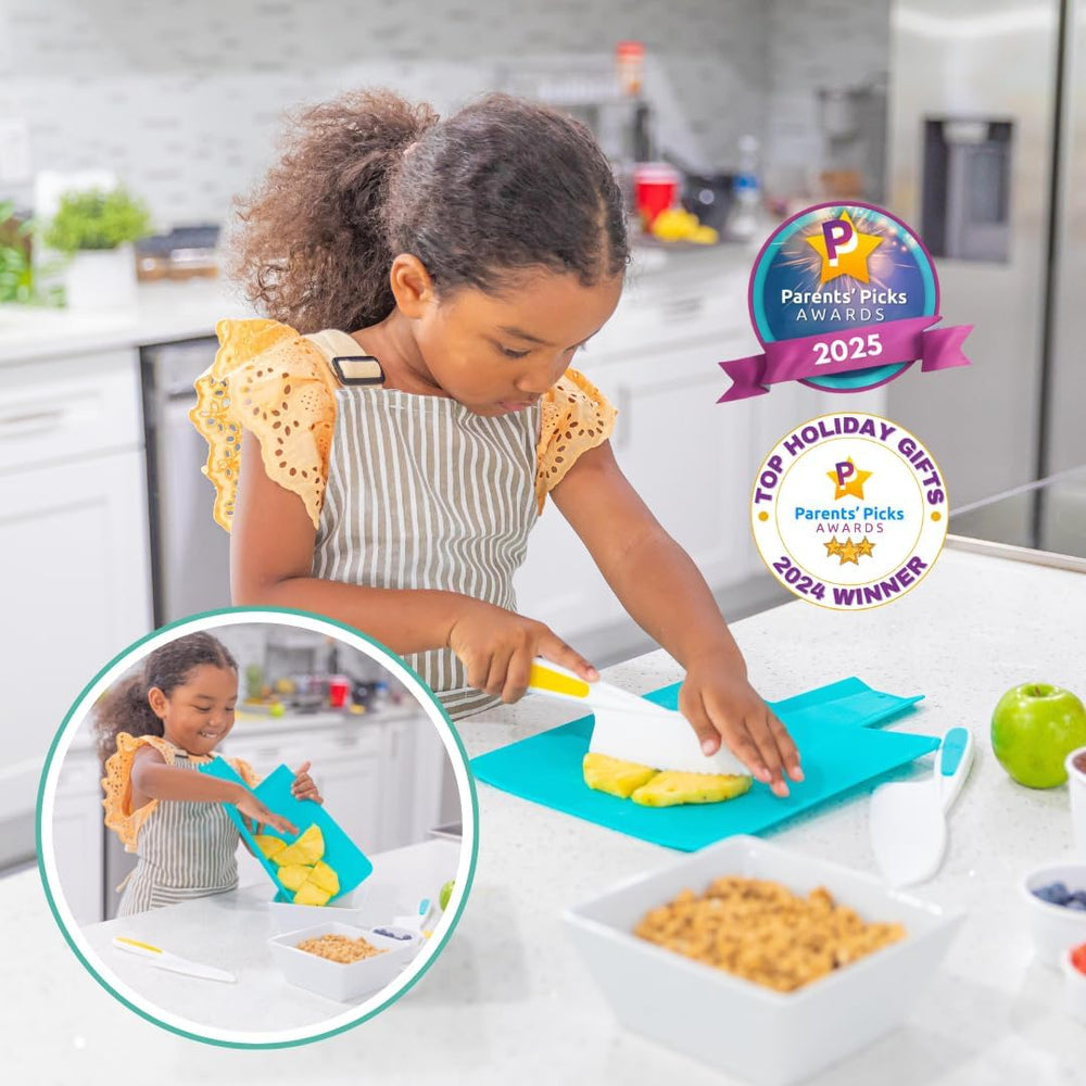 TOVLA JR foldable cutting board demonstrates compact storage.
