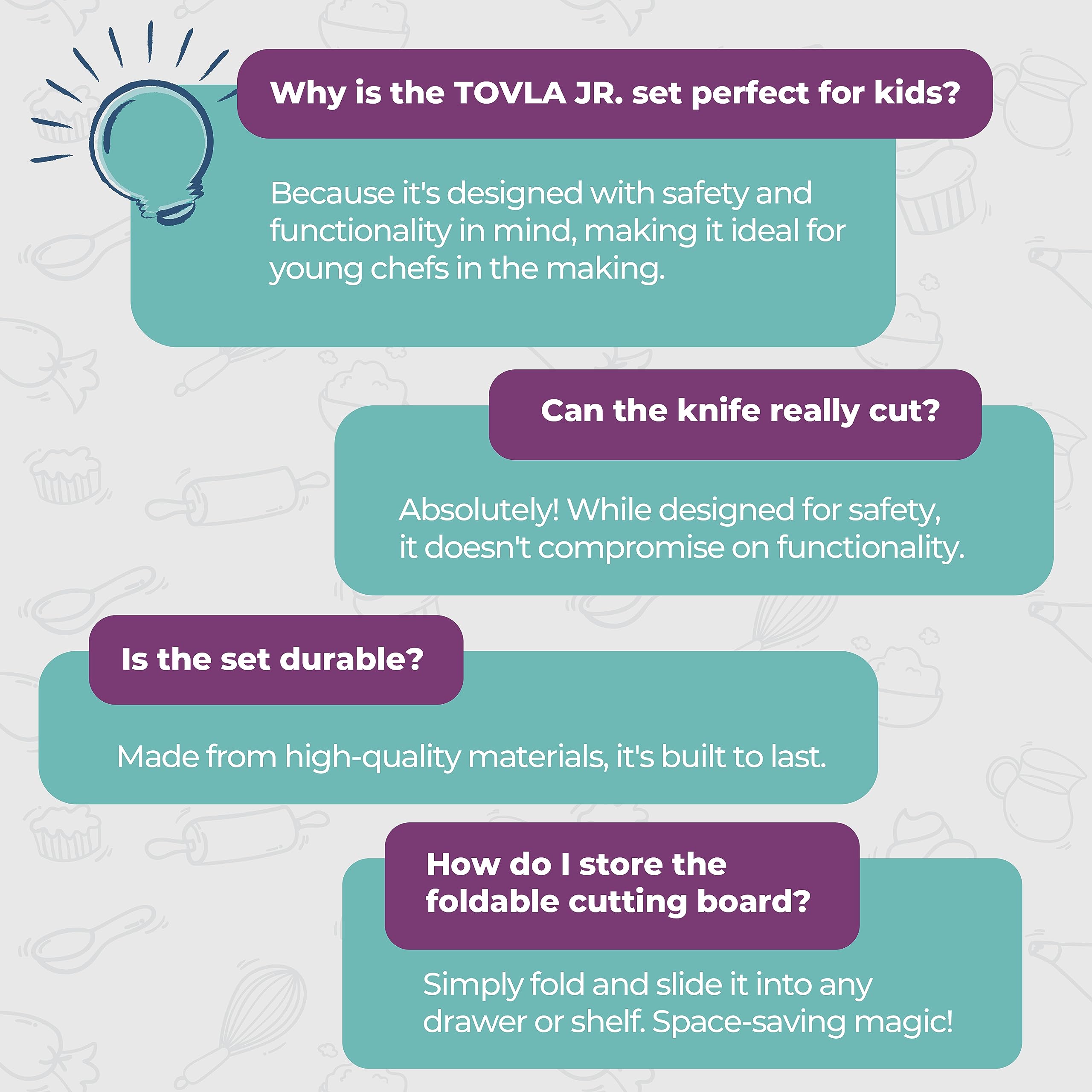 TOVLA JR beginner-friendly design builds cooking confidence.