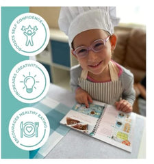 TOVLA JR Kids Real Cooking Set features an apron to protect outfits during practice.