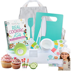 TOVLA JR Kids Real Cooking Set with kid-safe knife for confident first meals.