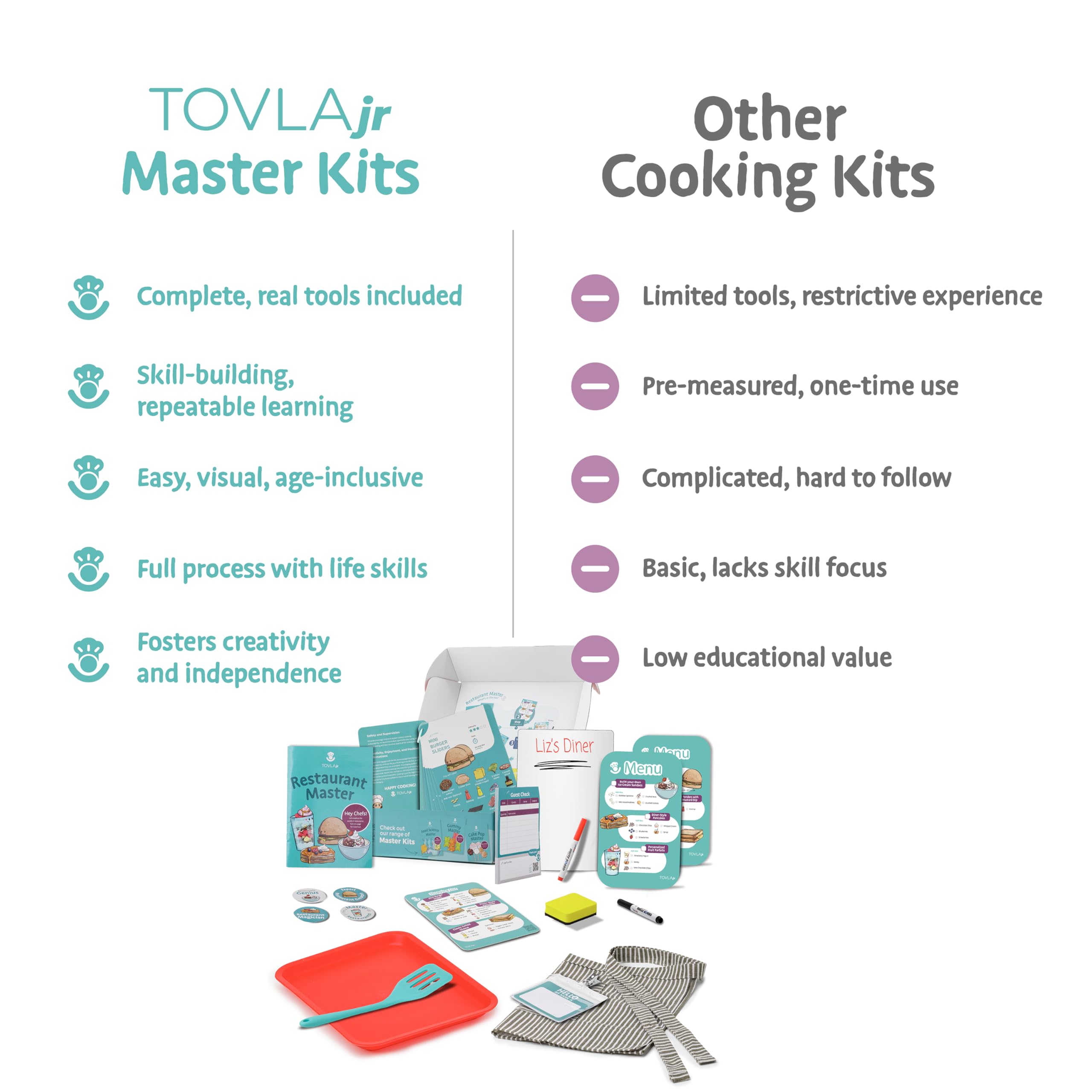 TOVLA JR 50-sheet order pad captures kid orders for realism