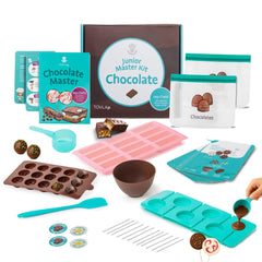 Tovla Jr Real Chocolate Kit lollipop mold encourages creativity and safe kitchen play for kids