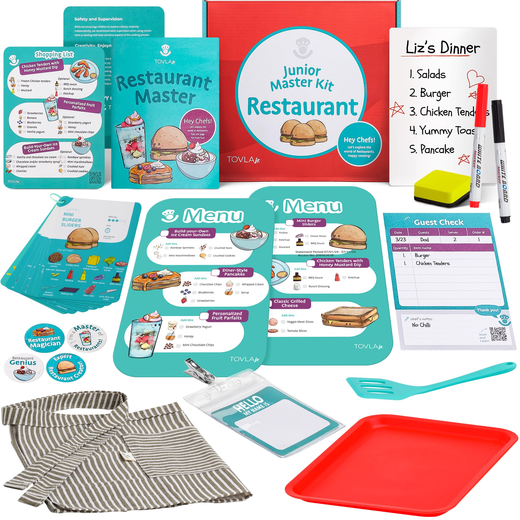 TOVLA JR real restaurant tools for kids boost pretend play and fine motor skills