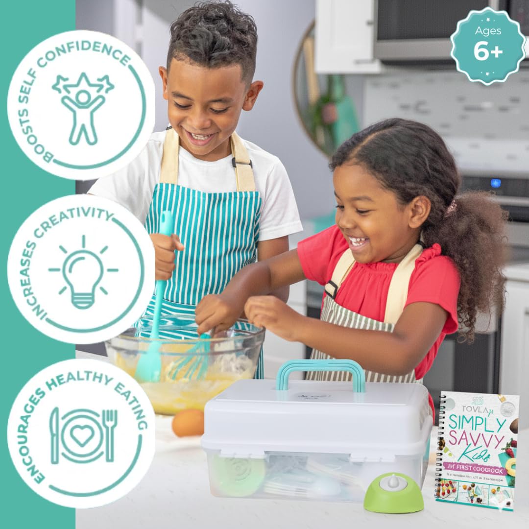 Tovla JR visual cookbook guiding simple recipes for young chefs.