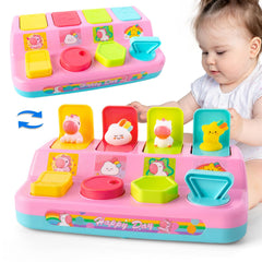 Tovol Zerky Montessori pop-up toy unicorn activates curiosity and introduces cause-and-effect.