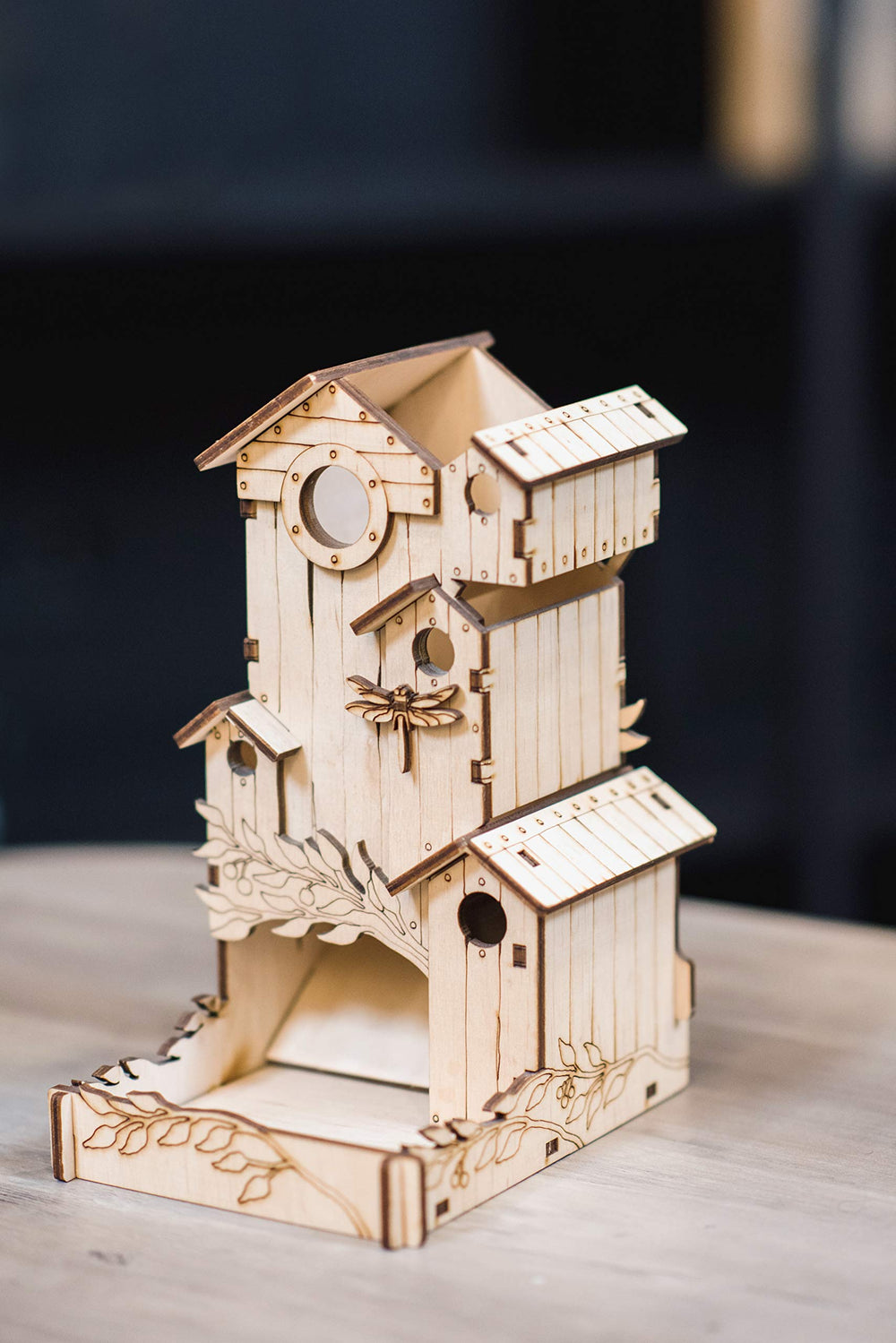 TowerRex Dice Tower compact size saves valuable table space.