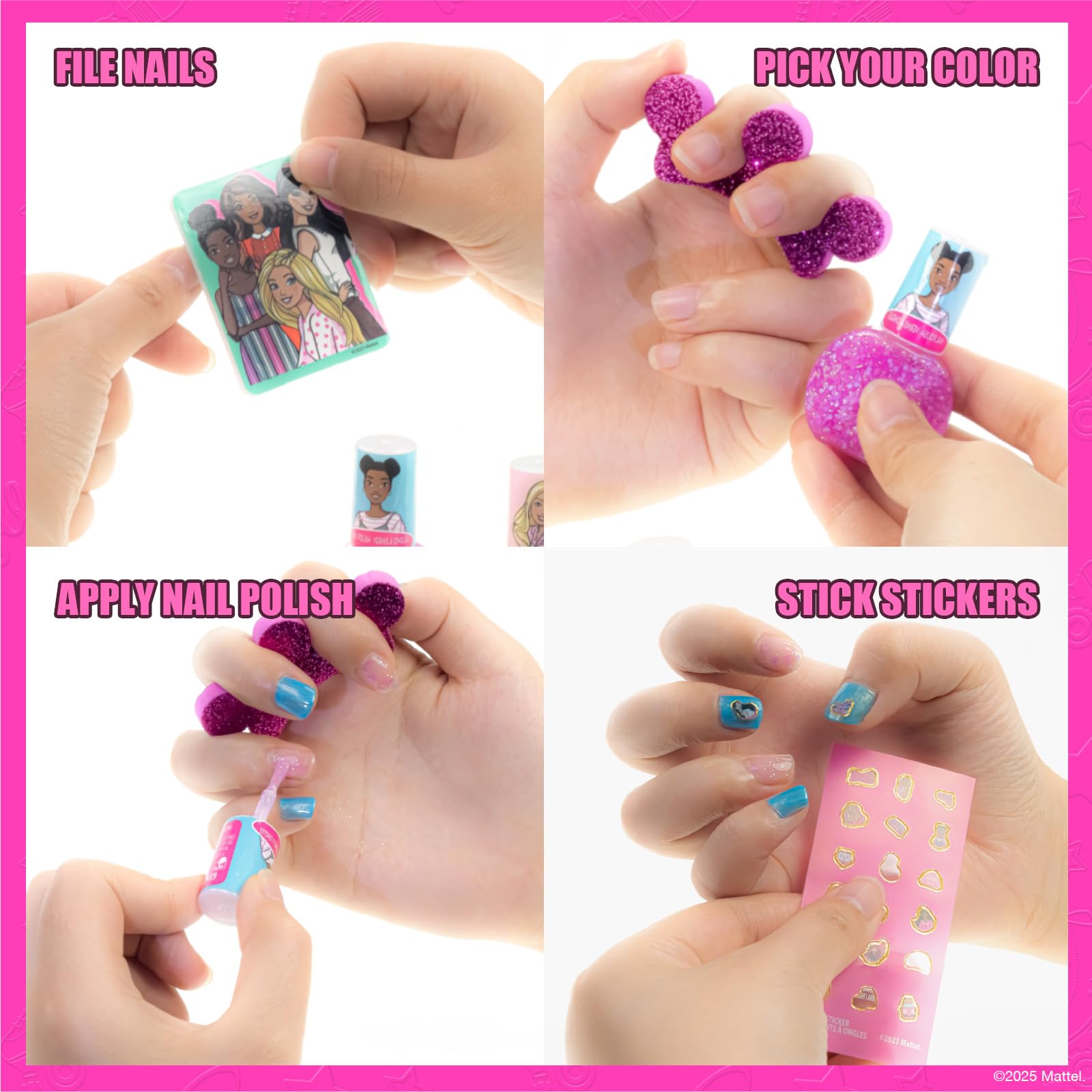 Townley Girl Barbie glittery hair bows for shiny hairstyles during makeovers