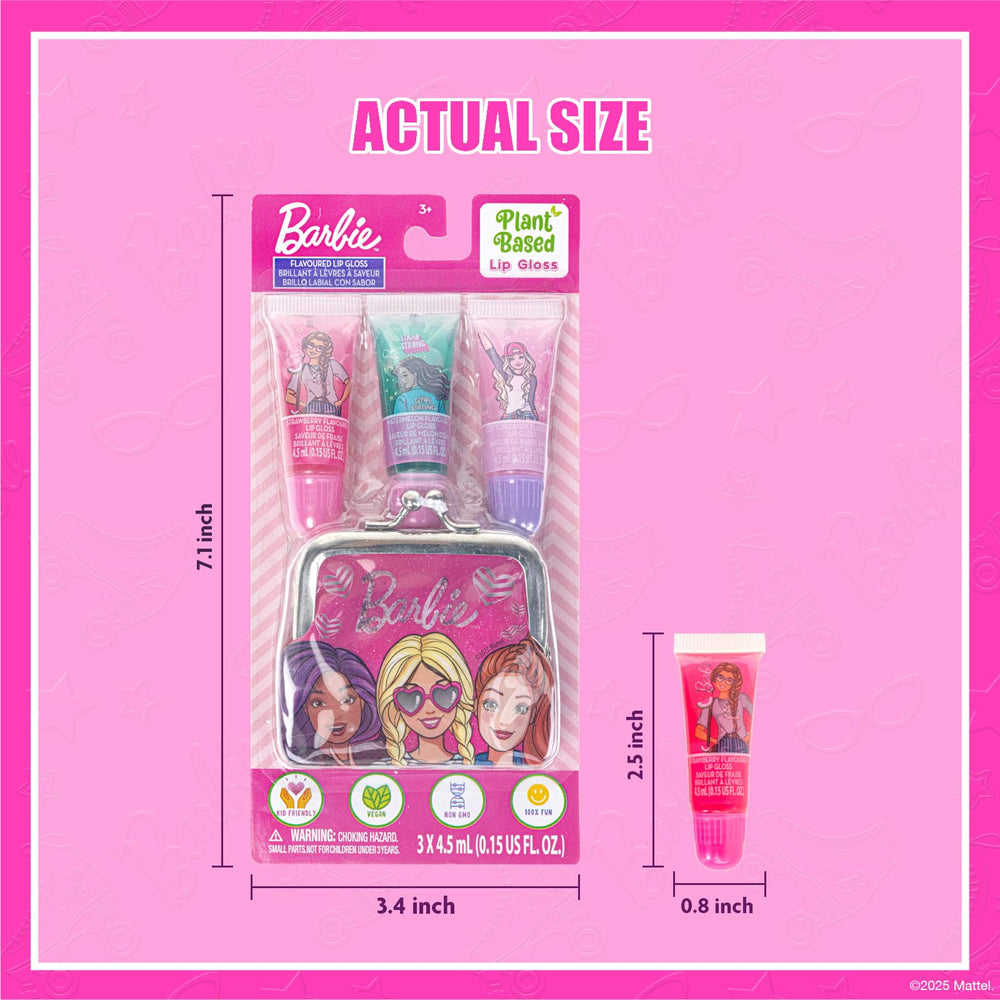 Townley Girl Barbie Juicy Tube watermelon gloss bottle with color.