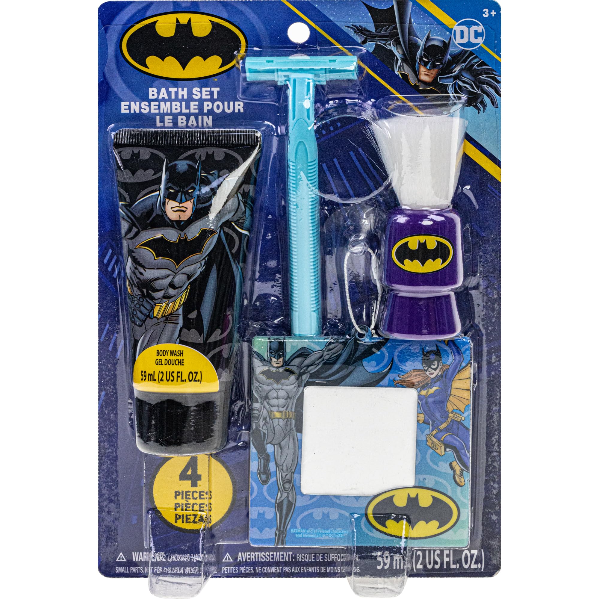 Townley Girl Batman shaving brush for pretend play bath time and imaginative grooming