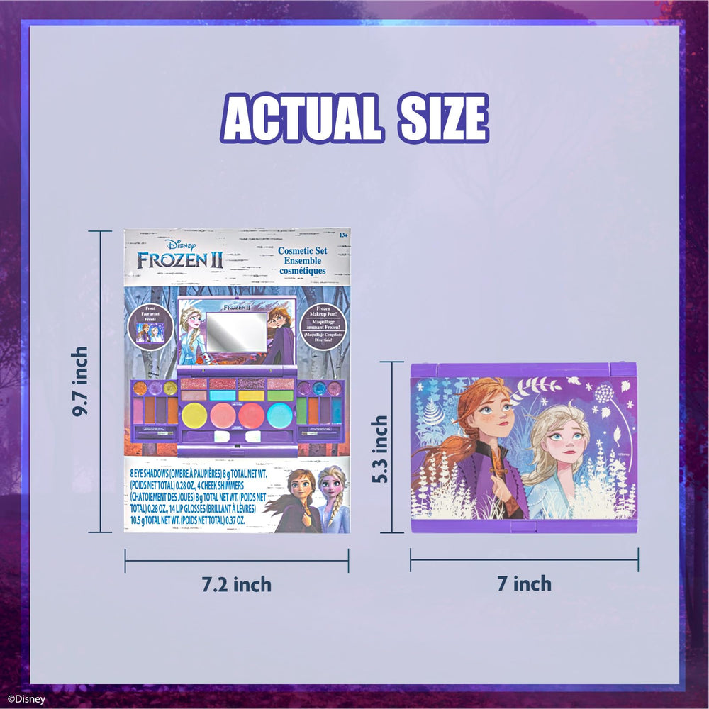 Townley Girl Disney Frozen eye shadows palette features blue, green, purple hues
