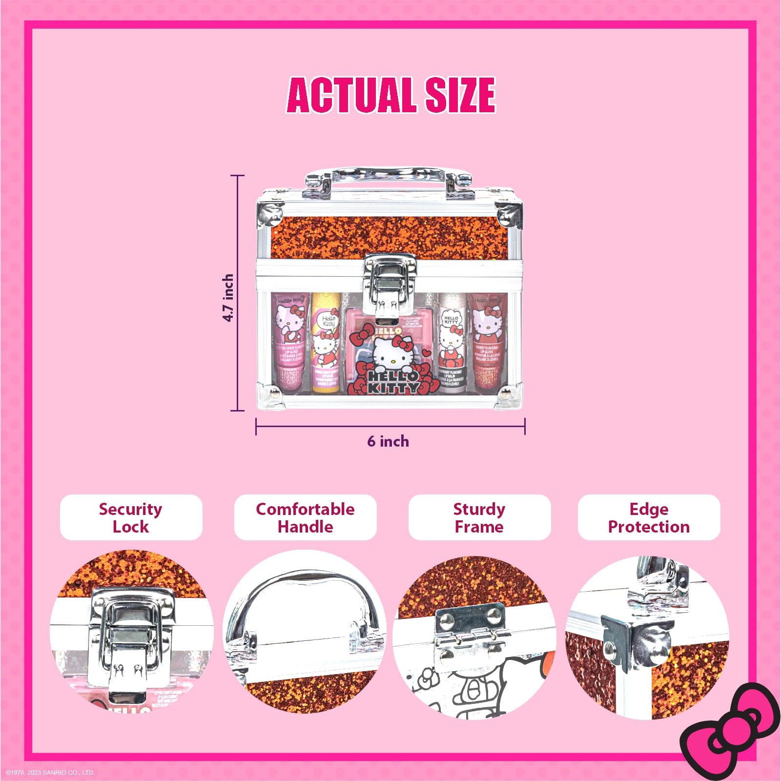 Townley Girl Hello Kitty lip gloss compact ready for on-the-go use