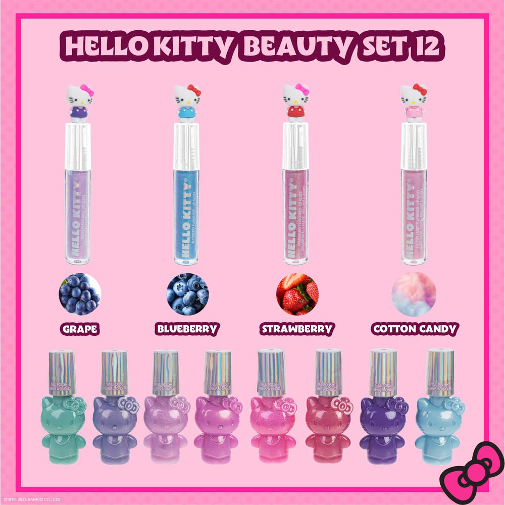 Townley Girl Hello Kitty lip gloss flavors offer kid-friendly shine and easy cleanup.