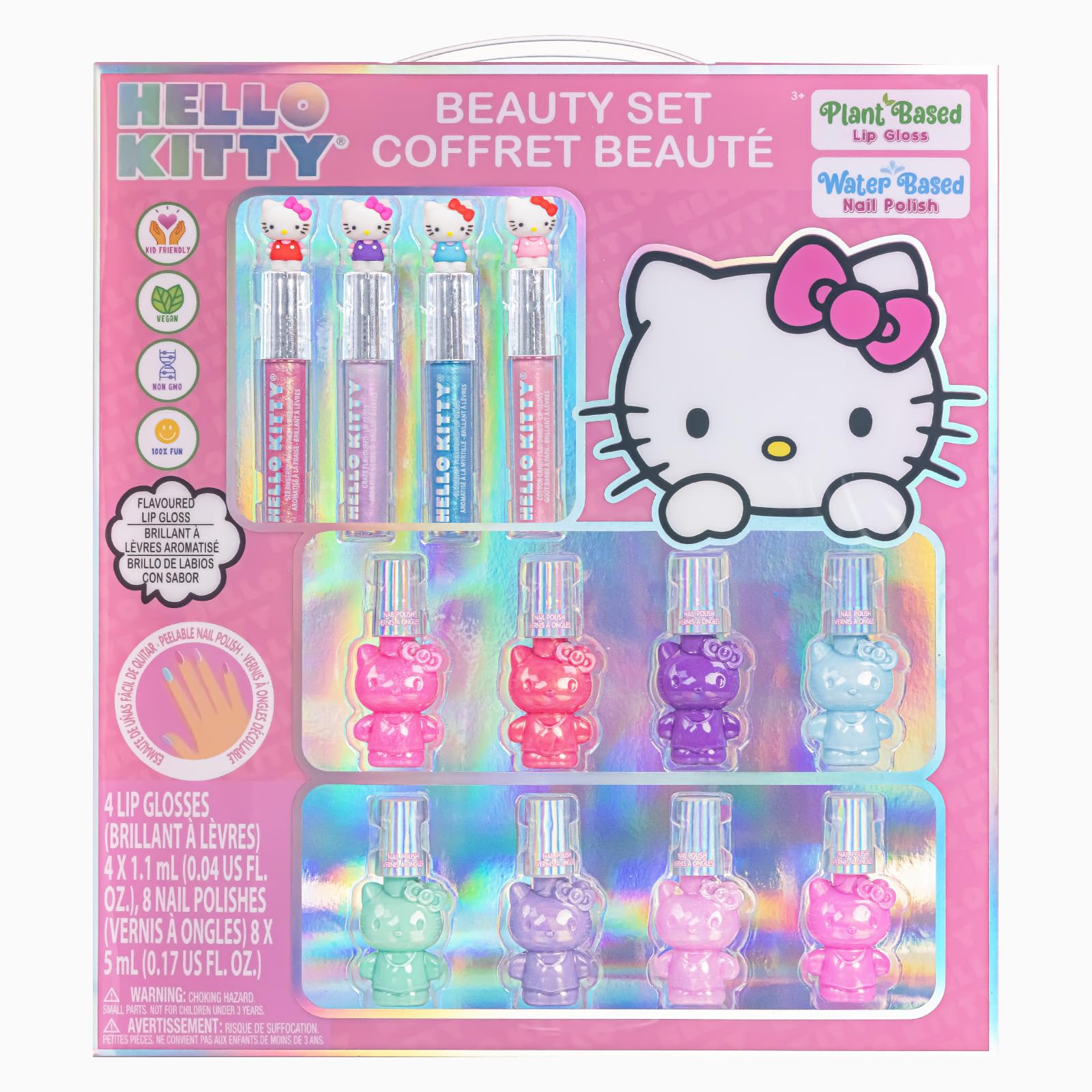 Townley Girl Hello Kitty nail polish colors for playful manicures and mess-free removal.