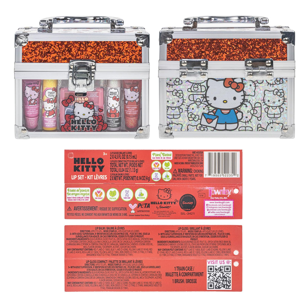 Townley Girl Hello Kitty packaging highlights water-based formulas and safety