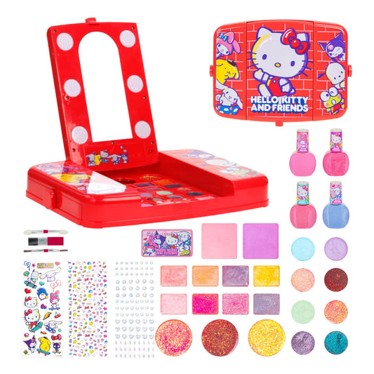 Townley Girl Hello Kitty vanity with light-up mirror for kids' pretend makeup play