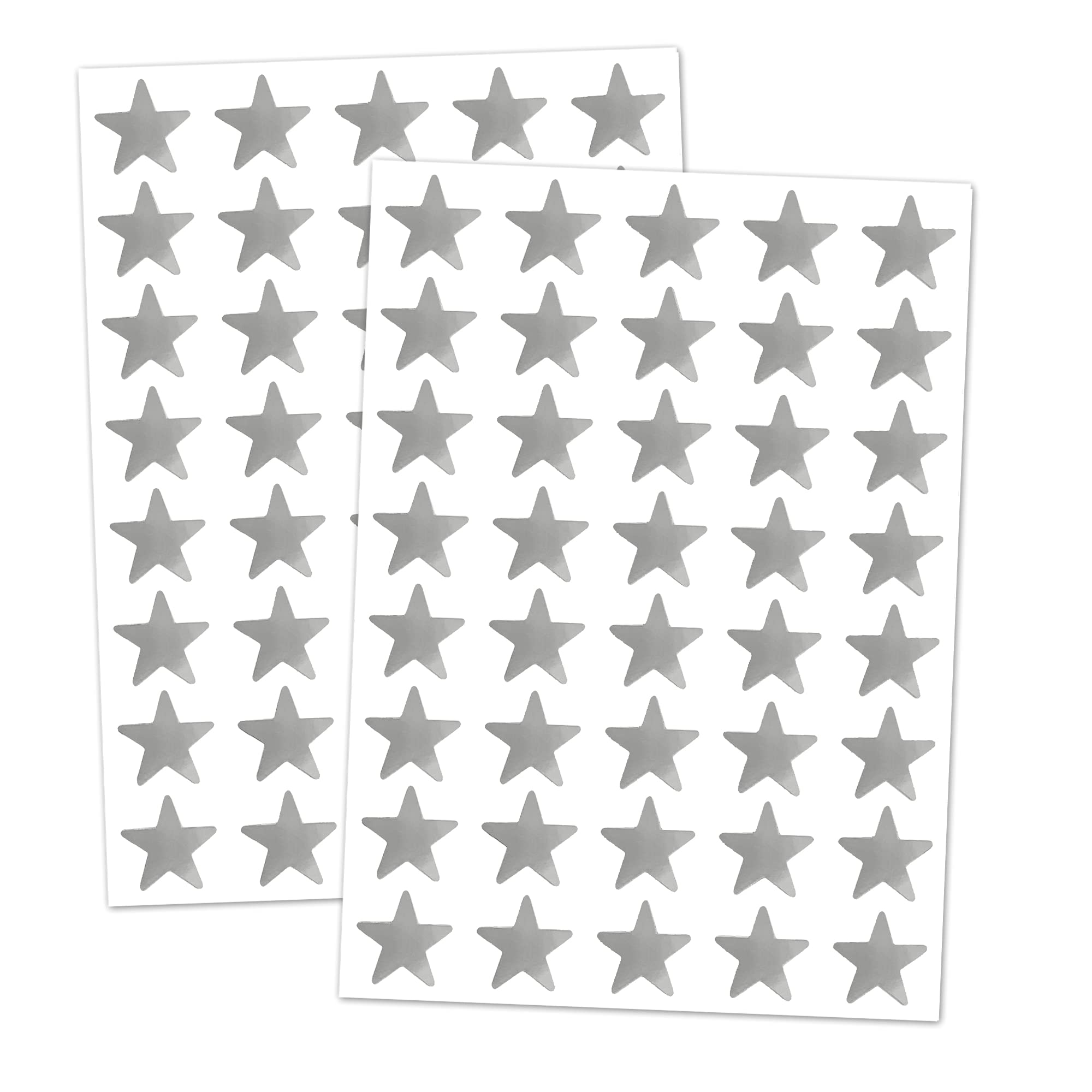 TownStix silver foil star stickers 1000-pack on paper for labeling