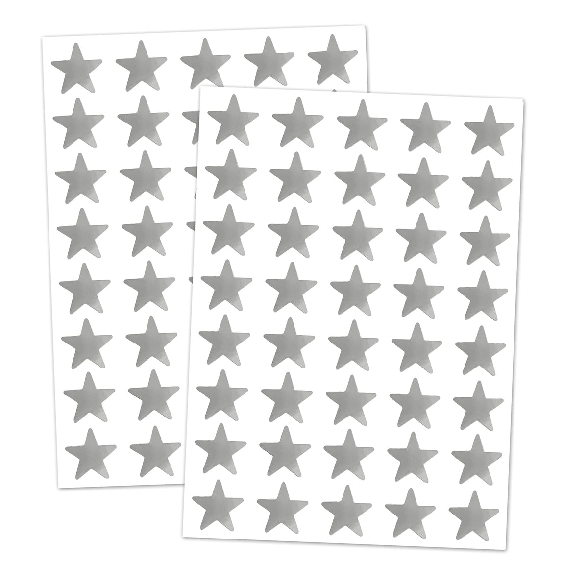 TownStix silver foil star stickers 1000-pack on paper for labeling