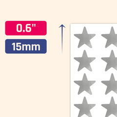 TownStix silver star stickers on paper enhance classroom rewards