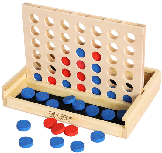 TOWO bamboo box with alder frame and discs for durable family play
