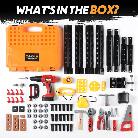 Toy Choi's 82pcs set features screws and nuts for hands-on projects.