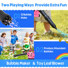 Toy Choi's Bubble Leaf Blower kit with extra bubble blower for more bubbles.