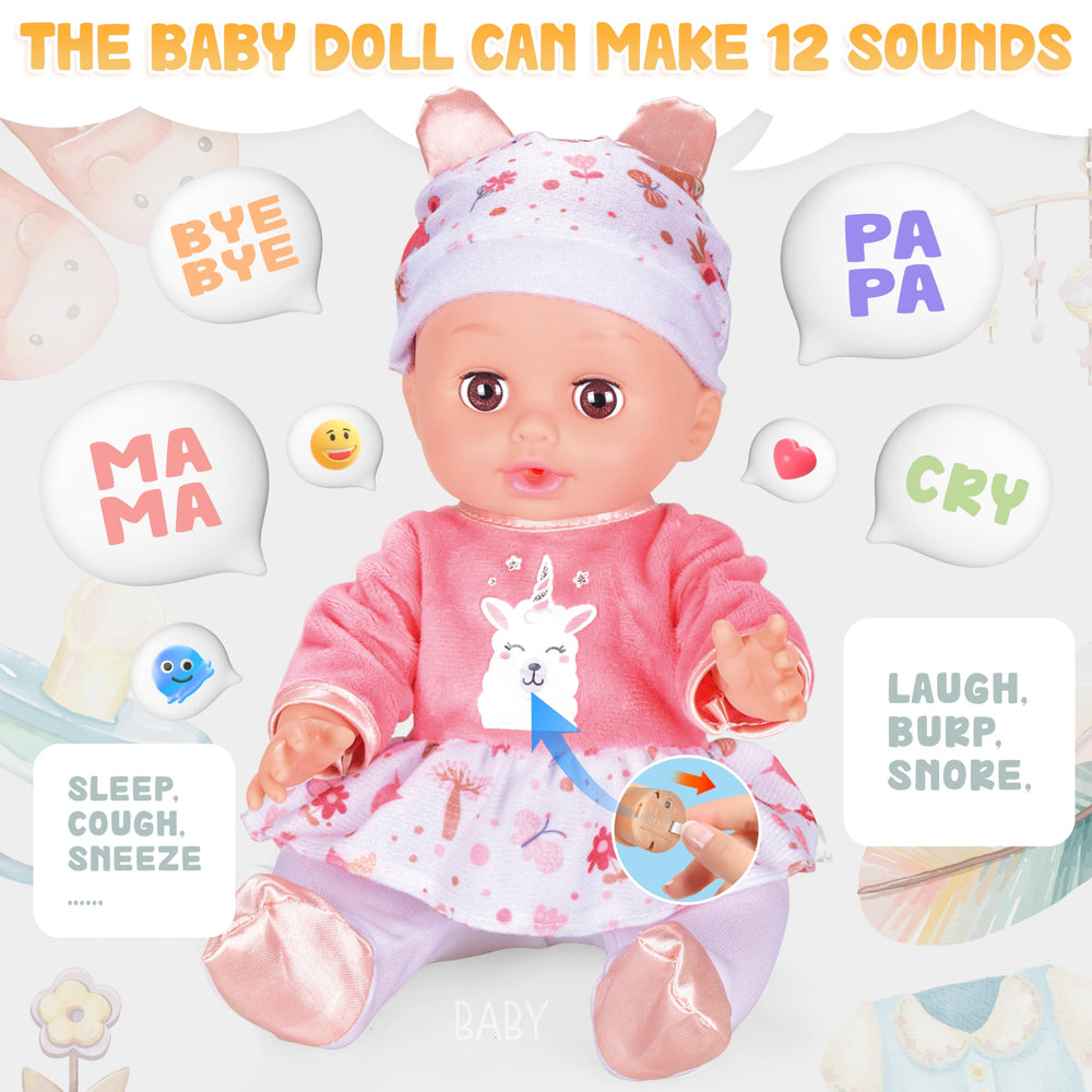 Toy Choi's baby backpack with side pockets stores pacifiers and small accessories