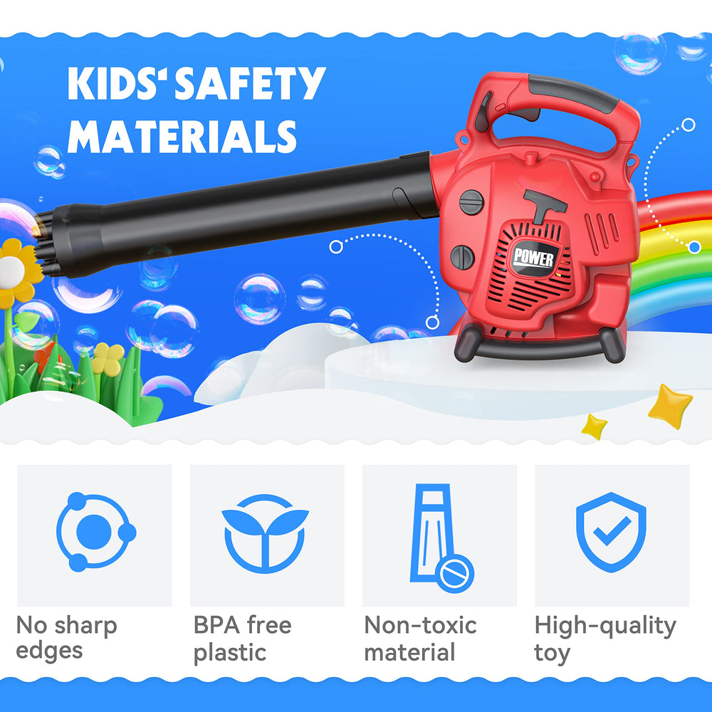 Toy Choi's extra bubble blower kit shown, increasing playtime bubbles and sharing family fun.