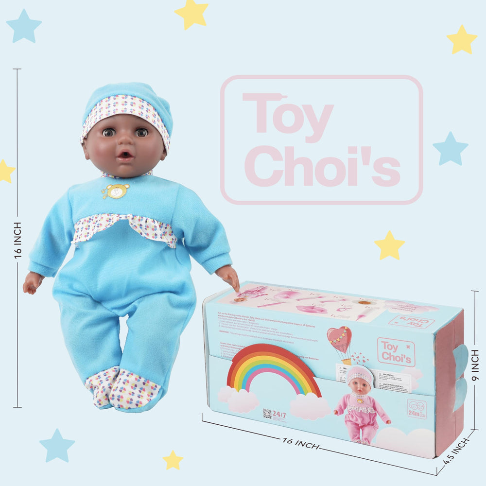 Toy Choi's blue doll with removable clothes for easy dressing and care