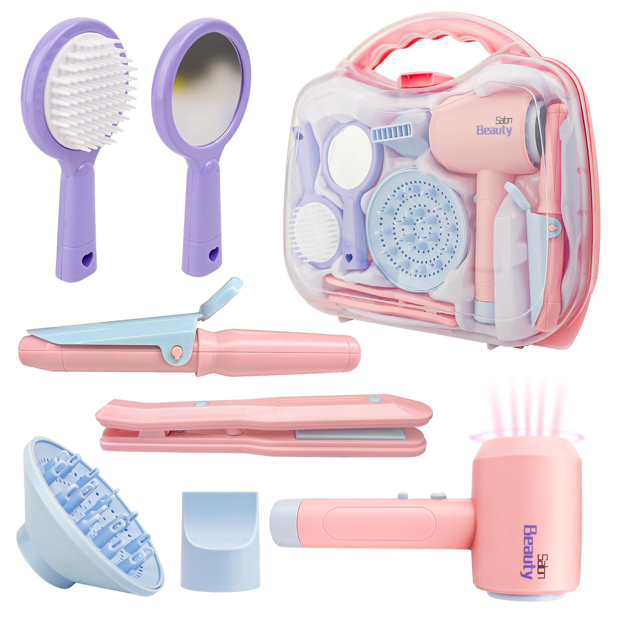 Toy Choi's set includes combs and curler for creative styling sessions