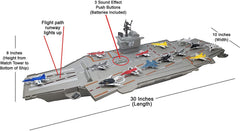 Toy Essentials aircraft carrier detailed design highlights realism for creative storytelling.