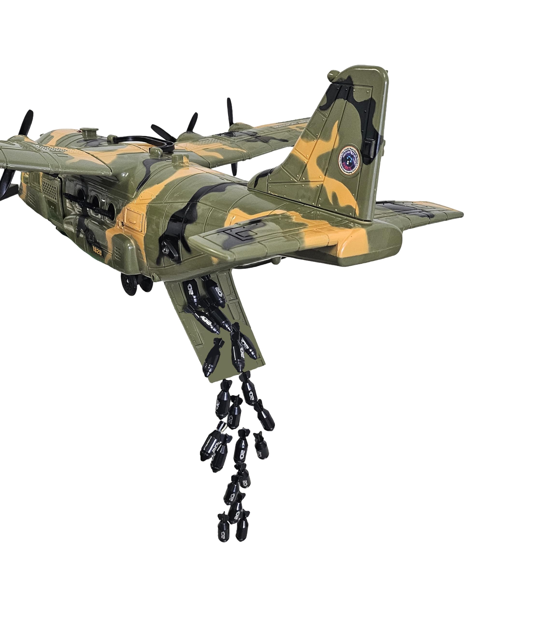 Toy Essentials C130 bomber back hatch opens for vehicle exit and missions