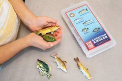 Striper figurine from Toy Fish Factory for car trips and lake adventures