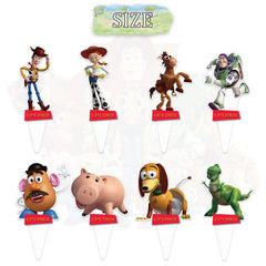 Toy Inspired Story toppers close up showing durable non toxic cardstock.