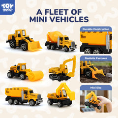 TOY Life cake toppers featuring detailed construction vehicles