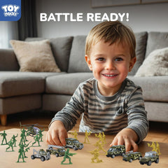 TOY Life army men green figures durable soldiers for imaginative play.