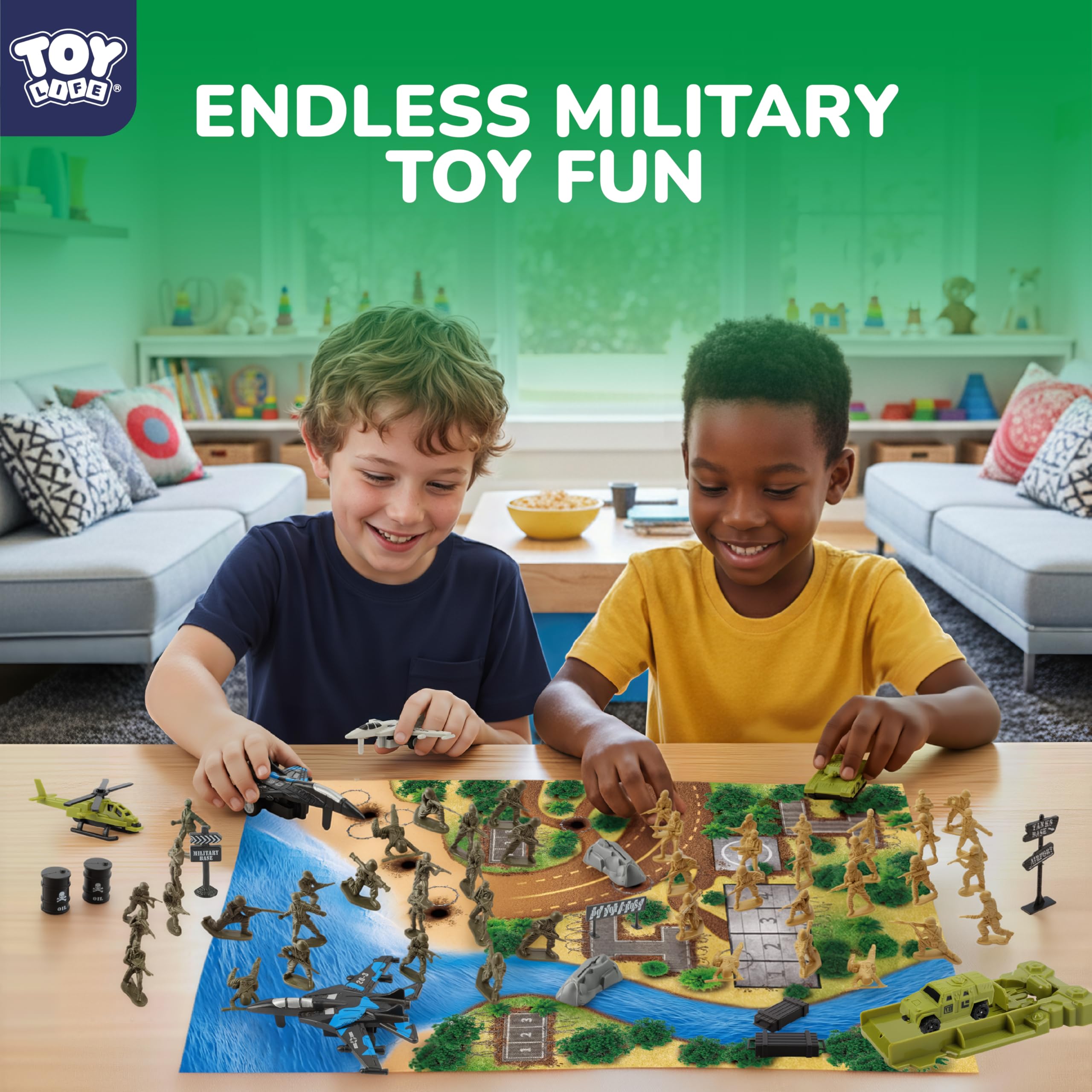 TOY Life Army Men Playset armored vehicles build strategic battle scenes.