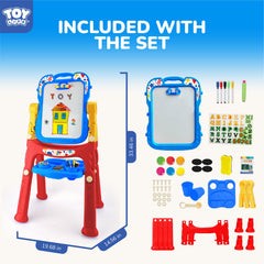 TOY Life Art Easel height-adjustable design grows with your child during playtime.