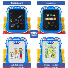TOY Life Art Easel magnetic board enables quick erasing and interactive play.