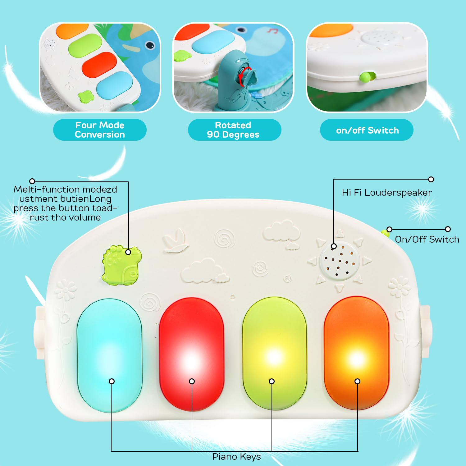 TOY Life cushioned tummy time base supports head control and upper body strength