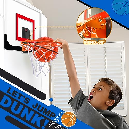 TOY Life basketball hoop scoreboard records scores during family practice.