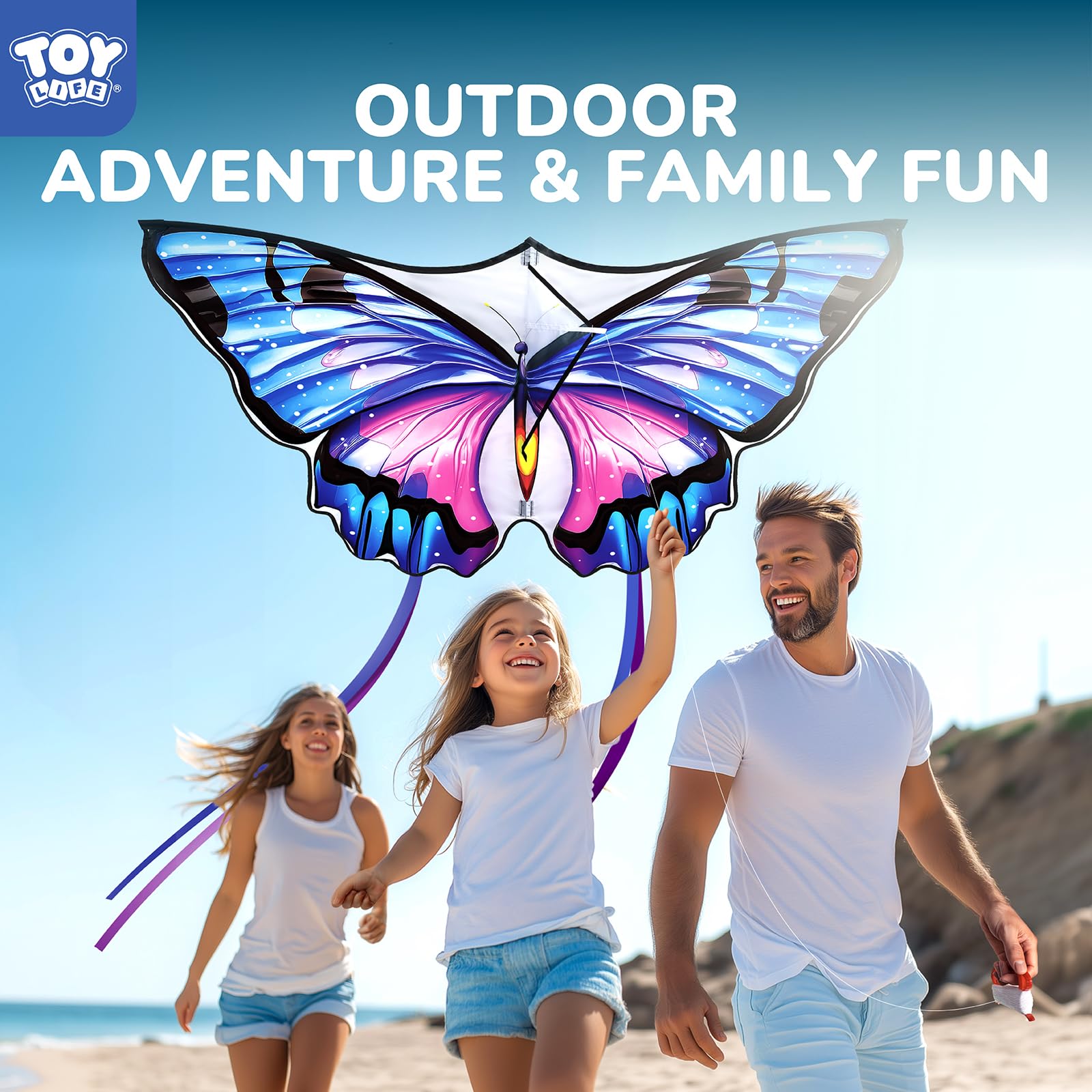 TOY Life butterfly kite gliding smoothly for beginner-friendly flying