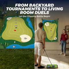 TOY Life chipping golf mat suitable for backyard or indoor use.