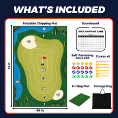 TOY Life chipping golf mat ground stakes securing mat outdoors.