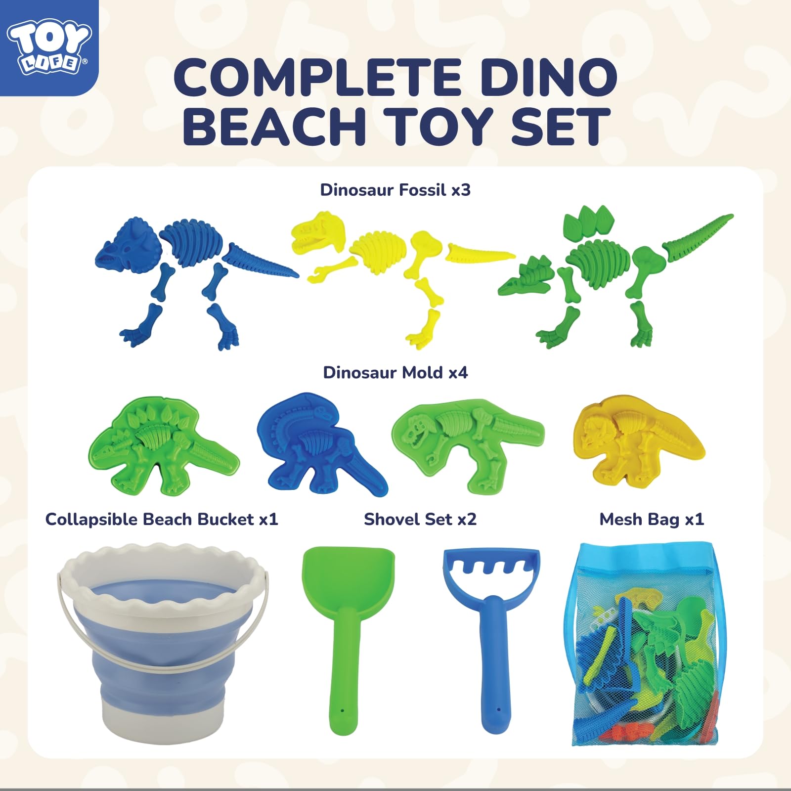 TOY Life collapsible sand bucket for compact storage and easy setup.