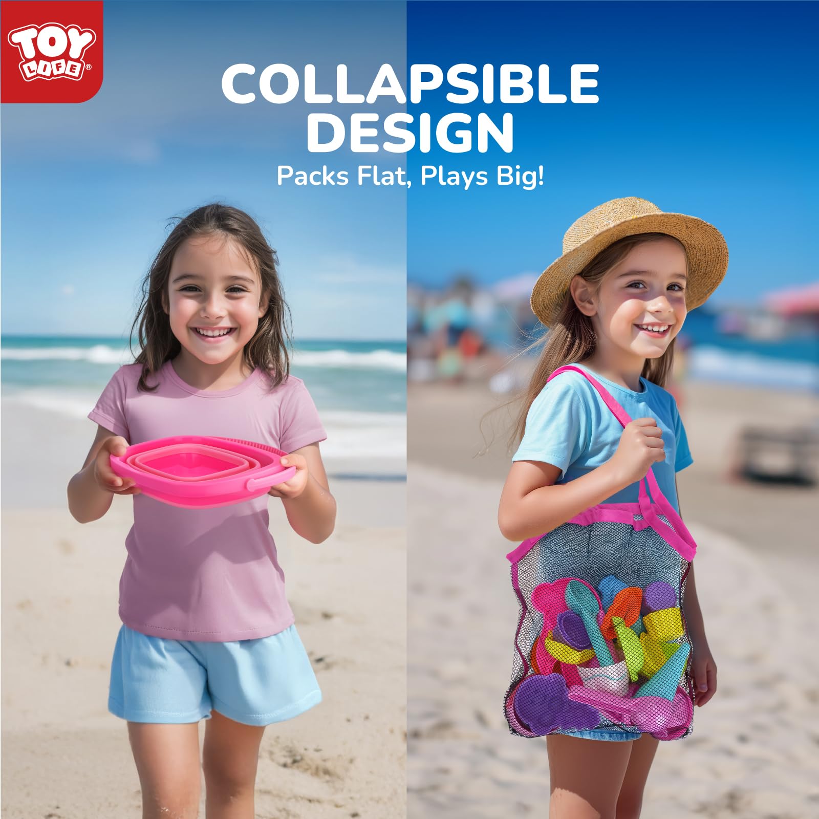 TOY Life colorful shovels and spades encourage imaginative sand exploration