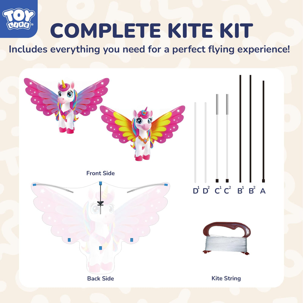 TOY Life complete kite set includes string, handle, and bag for instant setup.