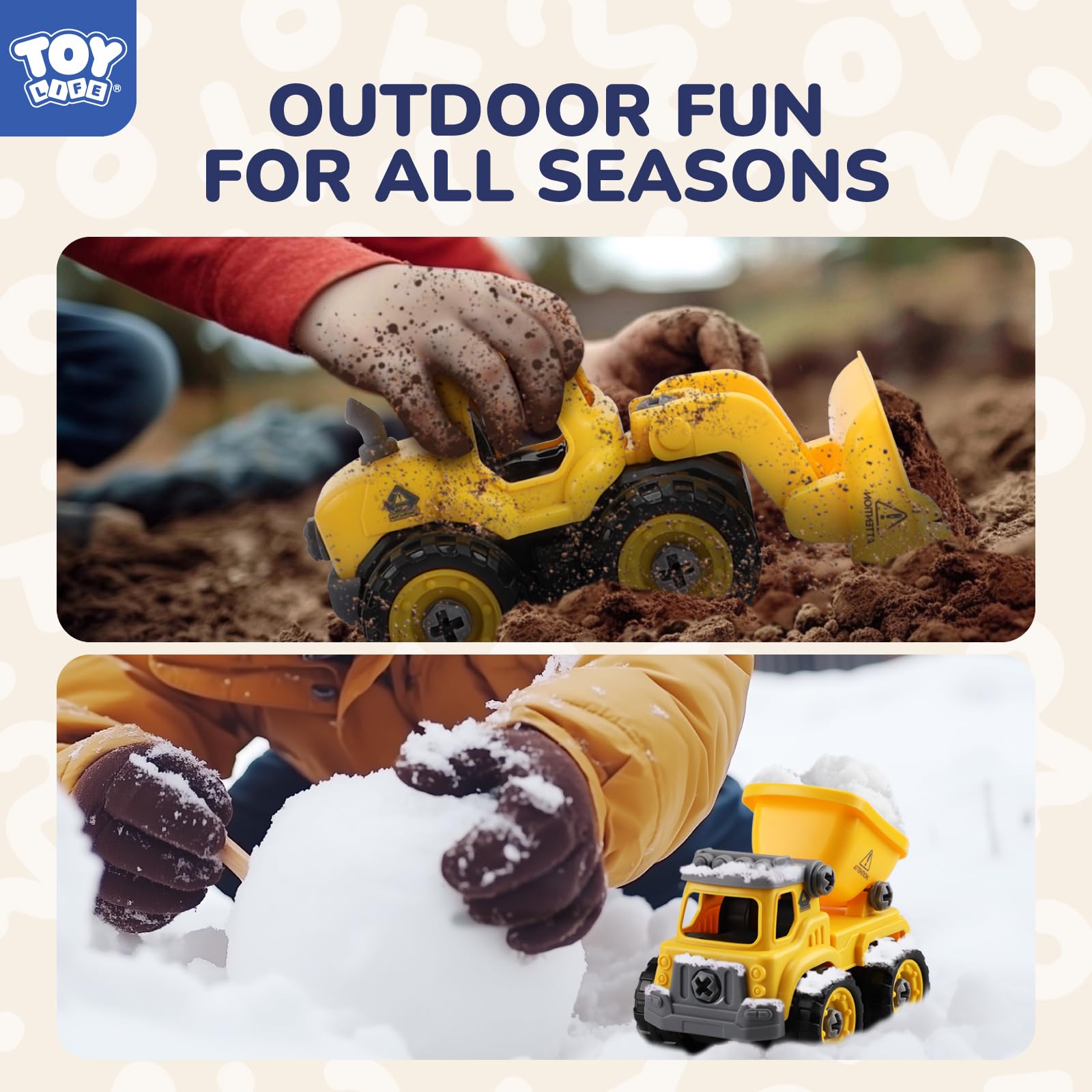 TOY Life sandbox toy set encourages problem-solving and teamwork during play.