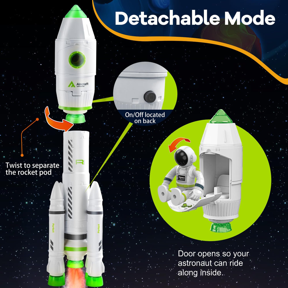 TOY Life Detachable rocket parts encourage hands-on learning and reassembly.