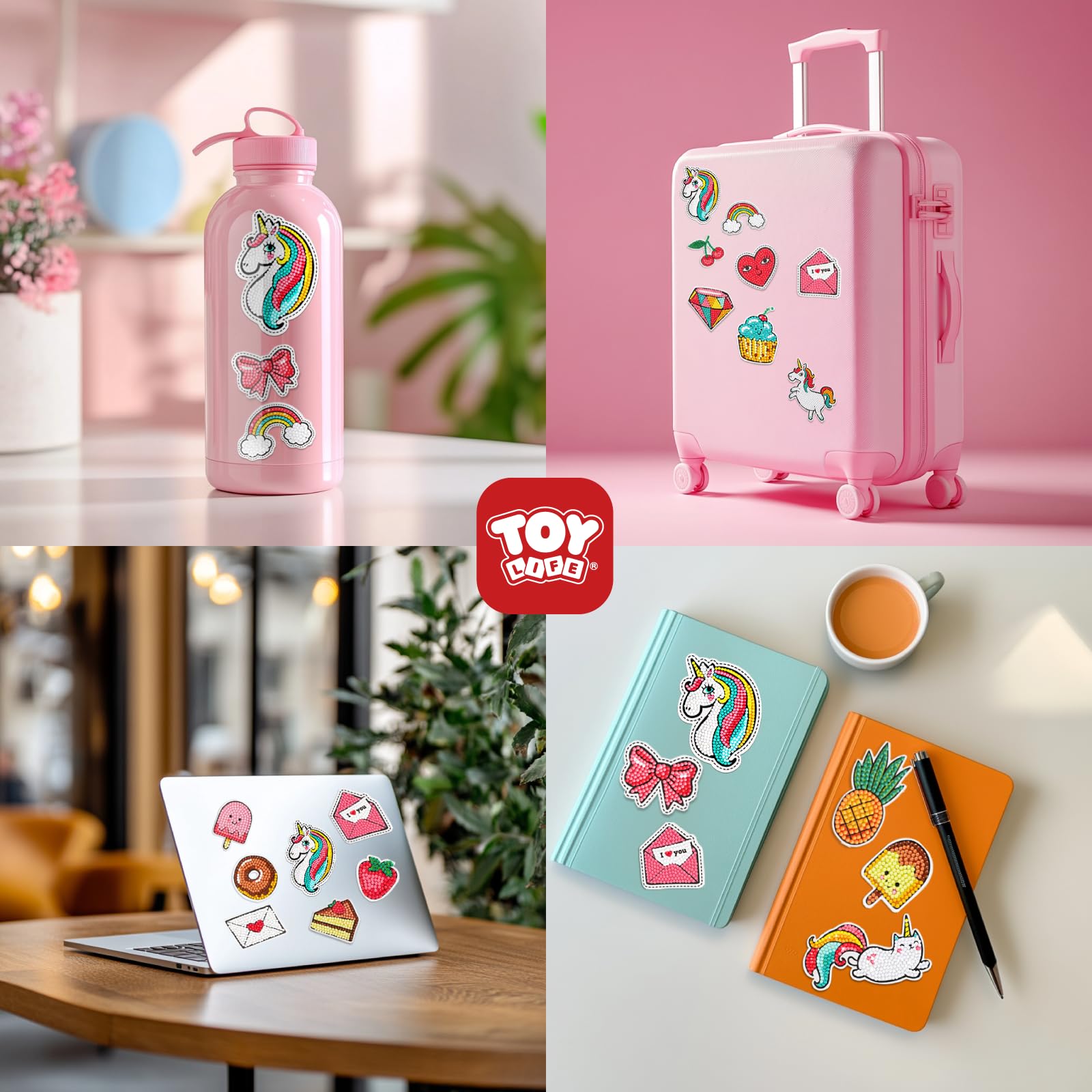 TOY Life ice cream diamond sticker brightens journals and crafts.